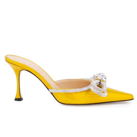 Mach and Mach Crystal Double Bow Pointed Toe Mule - Picture 2 of 3